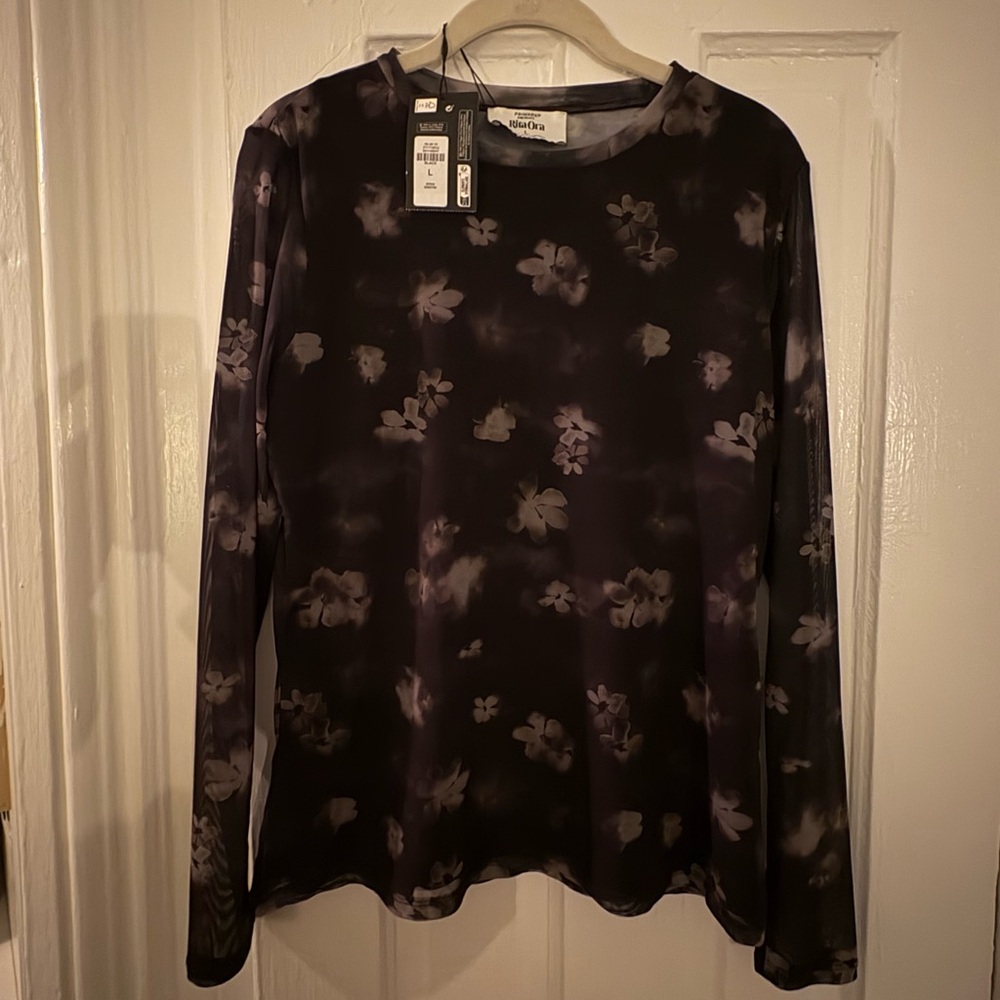 Primark Black Floral Top